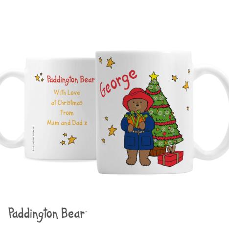 Personalised Paddington Bear Christmas Tree Mug £10.99